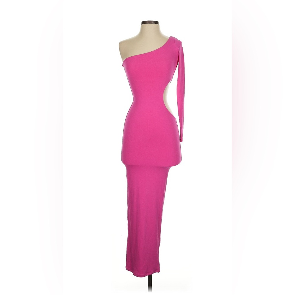 Naked Wardrobe One Shoulder Pink Dress